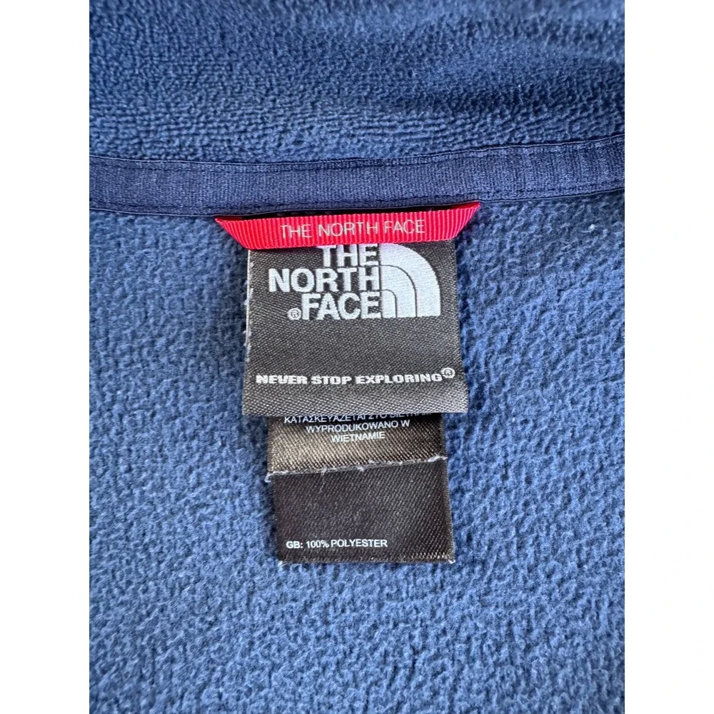 The North Face TKA 100 Glacier Quarter Zip‎ Fleece Pullover Mens Large Navy Blue